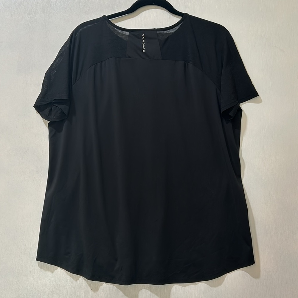 AVIA WOMENS TOP ACTIVARE LIGHTWEIGHT SHIRT BLACK SZ XL - Picture 2 of 10